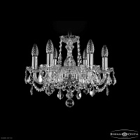 Хрустальная подвесная люстра Bohemia IVELE Crystal 1402/6/141 Ni Leafs