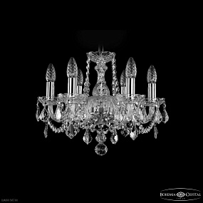 Хрустальная подвесная люстра Bohemia IVELE Crystal 1402/6/141 Ni Leafs