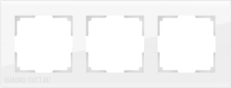 Рамка на 3 поста (белый,стекло) Werkel WL01-Frame-03