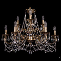 Литая подвесная люстра с хрусталем Bohemia IVELE Crystal 1722/6+3/265/C/FP