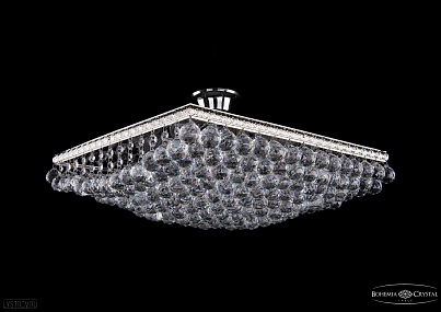 Хрустальная потолочная люстра Bohemia IVELE Crystal 1912/45Z/Ni