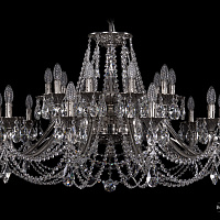 Литая подвесная люстра с хрусталем Bohemia IVELE Crystal 1703/20/360/C/NB