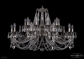 Литая подвесная люстра с хрусталем Bohemia IVELE Crystal 1703/20/360/C/NB