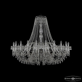 Большая хрустальная люстра Bohemia IVELE Crystal 1410/24/530 Ni V0300