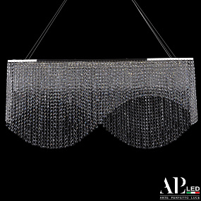 Большая хрустальная светодиодная люстра APL LED Rimini S512.3.100.B.4000