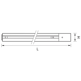 Трек однофазный встраиваемый 3м Белый Lightstar Barra 501035