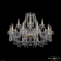 Большая хрустальная люстра Bohemia IVELE Crystal 1403/10+5/300 G