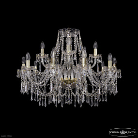 Большая хрустальная люстра Bohemia IVELE Crystal 1403/10+5/300 G