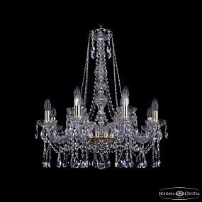 Хрустальная подвесная люстра Bohemia IVELE Crystal 1413/8+4/220/h-73 G