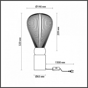 Настольная лампа Odeon Light Elica 5402/1T