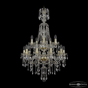 Хрустальная подвесная люстра Bohemia IVELE Crystal 1415/10+5/220/XL-104/2d G