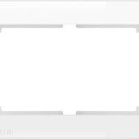 Рамка для двойной розетки (белый,стекло) Werkel WL01-Frame-01-DBL