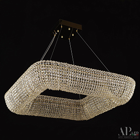 Хрустальная подвесная светодиодная люстра APL LED Rimini S504.0.80.A.4000.Gold