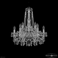 Хрустальная подвесная люстра Bohemia IVELE Crystal 1403/6+3/195/h-60 Ni