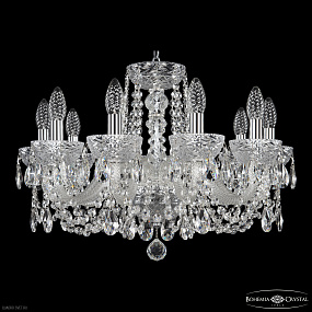 Хрустальная подвесная люстра Bohemia IVELE Crystal 5402/10/195 Ni Clear/M-1F