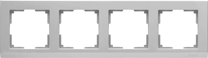 Рамка на 4 поста (серебряный) Werkel WL04-Frame-04