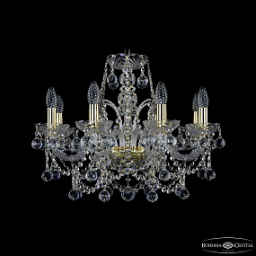 Хрустальная подвесная люстра Bohemia IVELE Crystal 1411/8/195/G/Balls