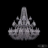 Большая хрустальная люстра Bohemia IVELE Crystal 1410/20+10+5/530/3d Ni V0300