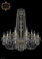 Большая хрустальная люстра Bohemia Art Classic 11.23.12+6.300.h-95.Gd.Dr