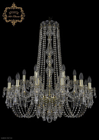 Большая хрустальная люстра Bohemia Art Classic 11.23.12+6.300.h-95.Gd.Dr
