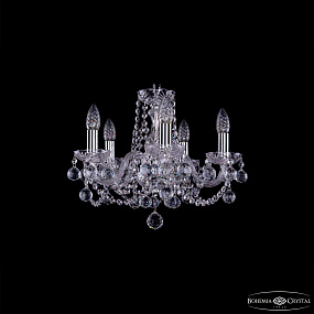 Хрустальная подвесная люстра Bohemia IVELE Crystal 1402/5/141/Ni/Balls