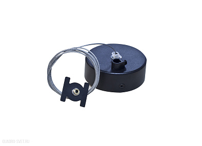 Подвесной комплект для магнитного шинопровода с отверстием для провода Donolux Magic track Suspension kit DLM/Black1