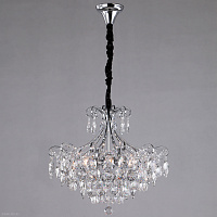 Подвесная люстра с хрусталем Eurosvet Crystal 10080/6 хром/прозрачный хрусталь Strotskis