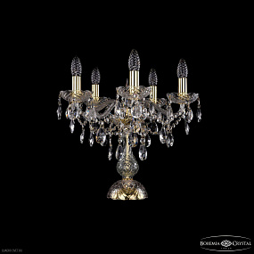 Настольная лампа с хрусталем Bohemia IVELE Crystal 1415L/5/141-39 G