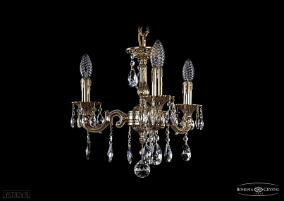 Литая подвесная люстра с хрусталем Bohemia IVELE Crystal 1707/3/125/A/GB
