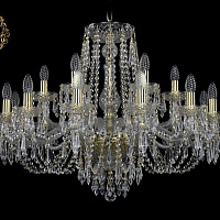 Большая хрустальная люстра Bohemia Art Classic 11.23.12+6.300.Gd.Dr