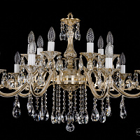 Литая подвесная люстра с хрусталем Bohemia IVELE Crystal 1703/14/320/B/GW