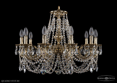 Литая подвесная люстра с хрусталем Bohemia IVELE Crystal 1702/10/265/C/GB