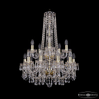 Большая хрустальная люстра Bohemia IVELE Crystal 1403/10+5/195/h-77/2d G
