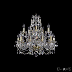 Большая хрустальная люстра Bohemia IVELE Crystal 1406/10+5/195/2d G