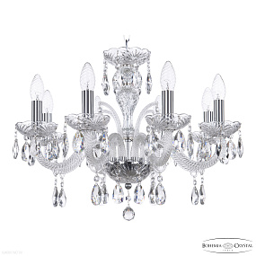 Хрустальная подвесная люстра Bohemia IVELE Crystal 118/8/195 Ni