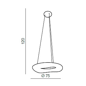 Подвесной светодиодный светильник Azzardo Donut Pendant 75 CCT AZ2674