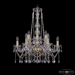 Большая хрустальная люстра Bohemia IVELE Crystal 1413/6+3/200/h-66 G