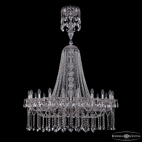 Большая хрустальная люстра Bohemia IVELE Crystal 1413/20/400/XL-160 Ni