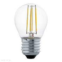 Светодиодная филаментная лампа G45, 4W (E14), 2700K, 470lm, прозрачный EGLO LM_LED_E27 11762