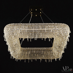 Хрустальная подвесная светодиодная люстра APL LED Rimini S504.0.80.B.4000.Gold