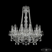 Большая хрустальная люстра Bohemia IVELE Crystal 1411/12/195/h-70 Ni