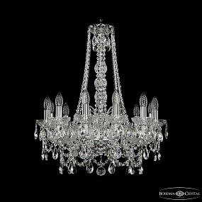 Большая хрустальная люстра Bohemia IVELE Crystal 1411/12/195/h-70 Ni