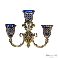 Бра Bohemia Ivele Crystal Florence 7109B15/2+1/210 GB P2 U Amber-Blue/H-1J