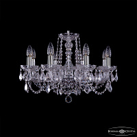 Хрустальная подвесная люстра Bohemia IVELE Crystal 1402/8/195/Ni/Leafs