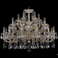 Литая подвесная люстра с хрусталем Bohemia IVELE Crystal 1722/12+6+6/335/A/GW