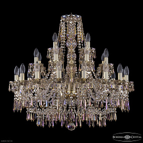 Большая хрустальная люстра Bohemia IVELE Crystal 1403/16+8+4/300 G M801