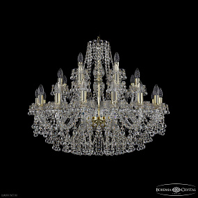 Большая хрустальная люстра Bohemia IVELE Crystal 1409/16+8+4/300 G