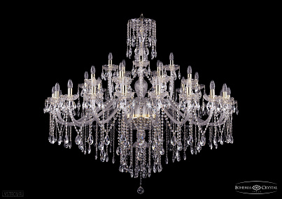 Хрустальная подвесная люстра Bohemia IVELE Crystal 1415/20+10+5/530-135/G