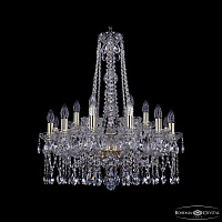 Большая хрустальная люстра Bohemia IVELE Crystal 1413/12+6/220/h-73 G