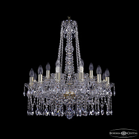 Большая хрустальная люстра Bohemia IVELE Crystal 1413/12+6/220/h-73 G